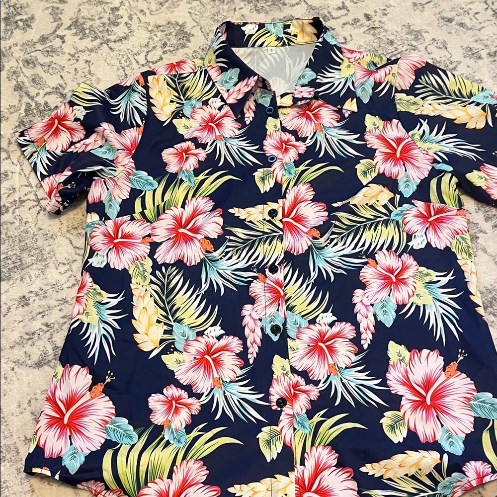 Floral Hawaiian Shirt for Women